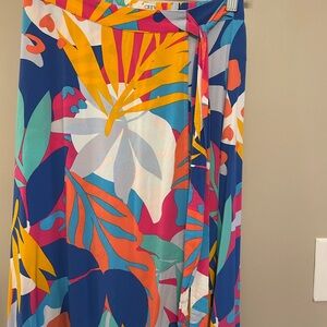 Tropical Print Swim Cover-Up in Multicolor